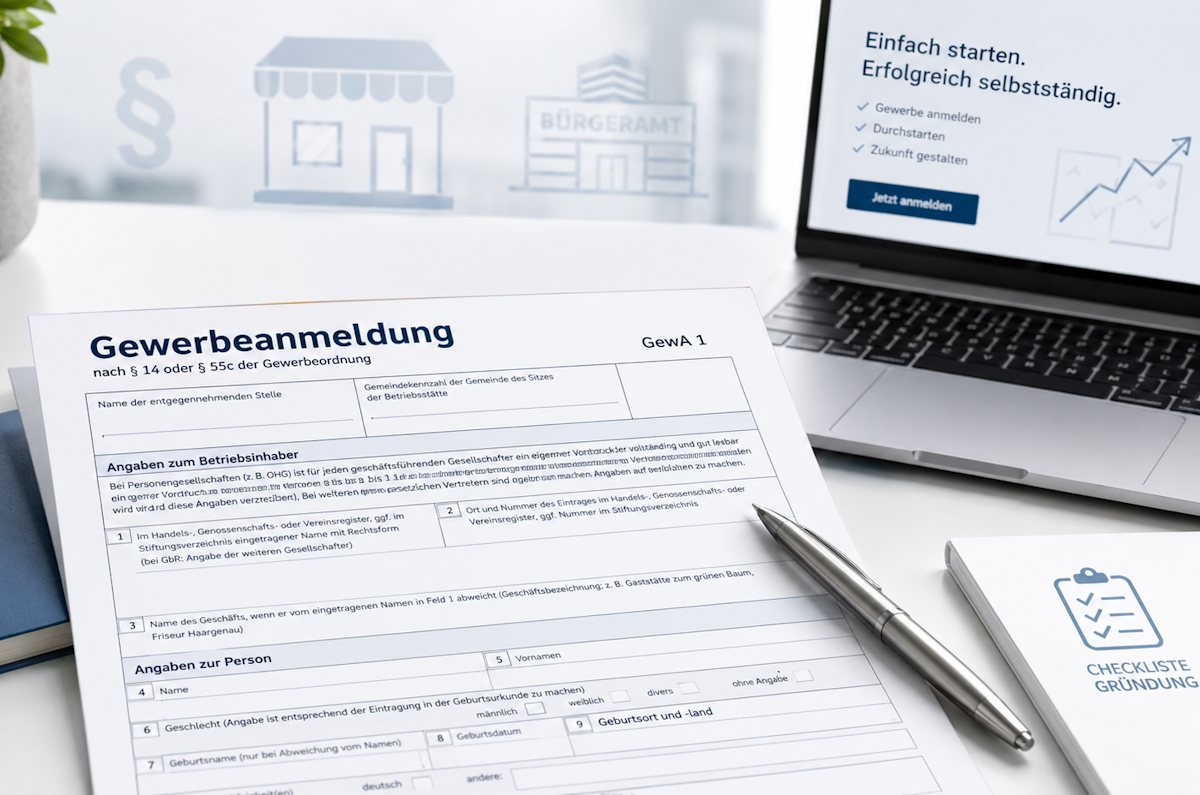 Formular Gewerbeanmeldung