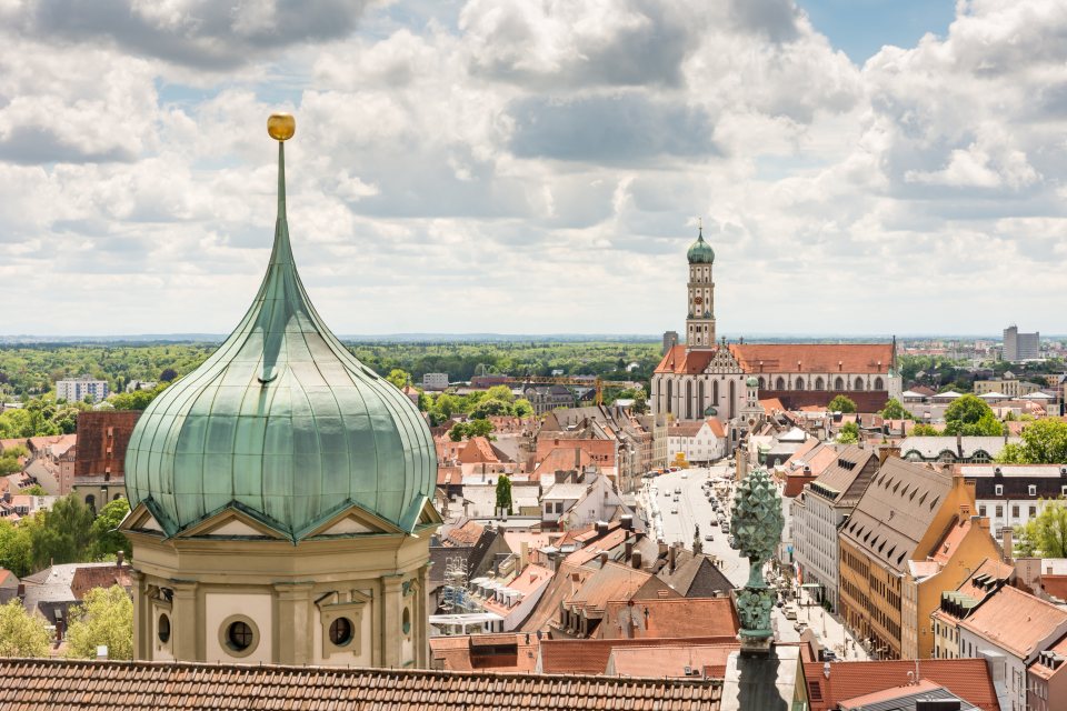 Luftbild von Augsburg
